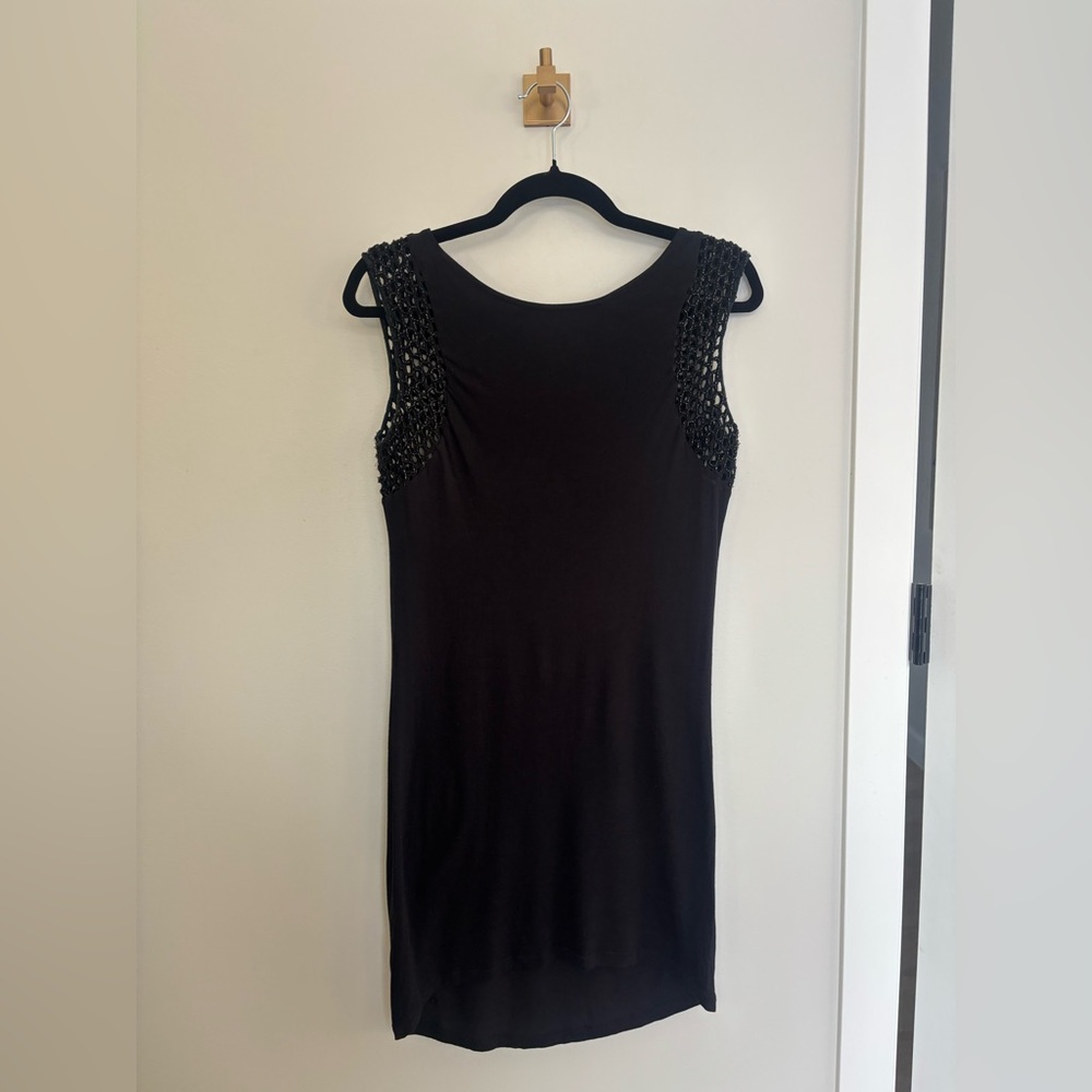 All Saints Black Hand Embellished Dress or Coverup